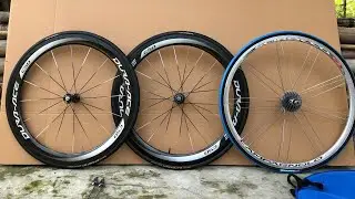 Bánh xe Carbon 5cm Dura Ace C50 WH-9000, lẻ bánh sau Campagnolo Siroco G3 kèm lip Campagnolo 10S