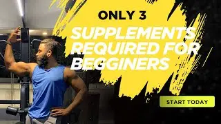 | Only 3 Supplements Required | GymSupplements |BeginnerFitness | FitnessTips | MuscleBuilding