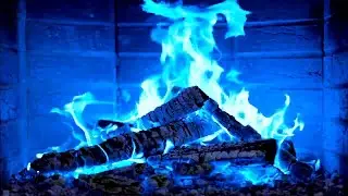 BLUE🔥Fireplace ! Fireplace with blue flames || Halloween
