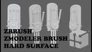 ZBRUSH HARD SURFACE MODEL WITH ZMODELER BRUSH (ELECTRICAL PARTS)