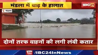 Mandla Heavy Rain: थावर नदी पर नवनिर्मित पुल पर बाढ़ | सिवनी मंडला रोड बंद दोनों ओर वाहनों की कतारें