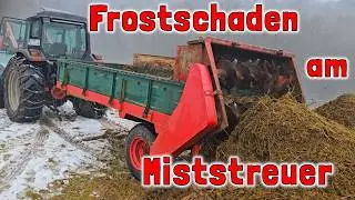 Frostschaden am Miststreuer &ndash; Kratzboden komplett zerlegt!