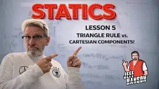 Statics: Lesson 5 - 2D Find Resultant Vectors, Triangle Rule, Cartesian Components