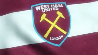 West Ham United Football Club Logo Flag Animation Loop
