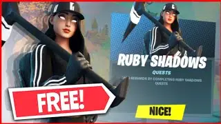 Unlocking new FREE RUBY SHADOWS skin in Fortnite! | check description to unlock free! (any platform)
