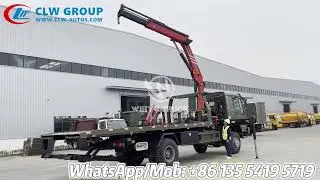 Operation Show HOWO All Wheel Drive 4x4 Off Road Tow Wrecker Truck With SANY Brand Knuckle crane