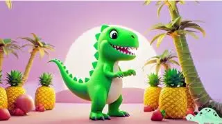 Chom Dino Fruity Fest 🍓🦖 | Fun Fruit Song  #dinosong  #fruitlearning @WonderlandAdventuresStoriesRhy
