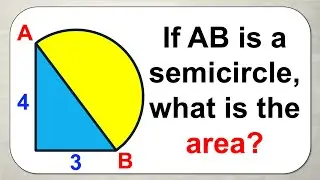 Find the Area of This Shape in Under 2 Minutes (Triangle + Semicircle) | Think Math