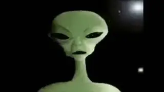 green alien sings kiss from a rose