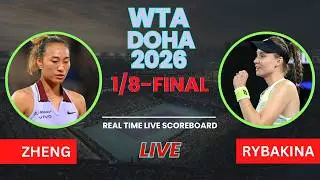 Qinwen Zheng vs Elena Rybakina Live Scores : WTA Doha Qatar Open 2026 1/8-Finals