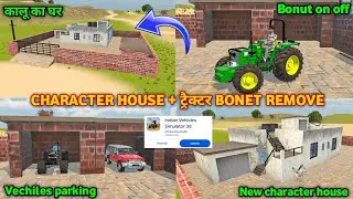 Character house + tractor Bonet remove system in indian vehicles simulator 3d new update 💥 Pajero 