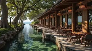Tranquil Riverside Caf&eacute; Jazz &ndash; Smooth Instrumental Music with Flowing Water Ambience for Relax