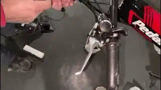 Pedalease 26&rdquo; 48V 500W folding hidden battery bike assembly part-3 SW900& front light installation