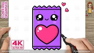 How to Draw a Cute Chocolate Love Bar Drawing Tutorial for Kids | Easy Step-by-Step