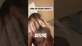 Dying my dreads purple💜 #shorts #purpledreads #freeformdreads #dreadshairstyle #dyehair