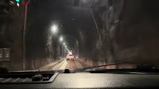 Drive through the Whittier, Alaska Tunnel.  (2x Speed)
