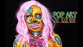 I recreated @Jordanhanz Pop Art Zombie l Facepaint Makeup Tutorial