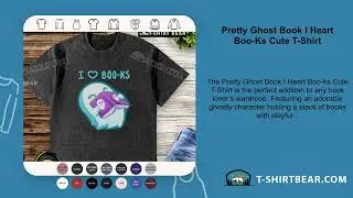 Pretty Ghost Book I Heart Boo-Ks Cute T-Shirt
