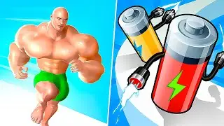 Muscle Rush l Battery Run 3D - New Levels Gameplay Android & IOS - UPDATE LEVELS!
