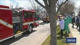 VIDEO: First responders show support for healthcare workers in New London