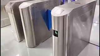 Access Control System Security Optical Facial Recognition Flap Turnstile Barrier