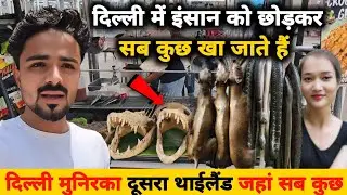 दिल्ली मुनिरका में इंसानों को | छोड़कर सब कुछ खा जाते हैं Biggest Northeast Market In Delhi Munirka