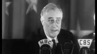 FDR playfully defends his dog Fala