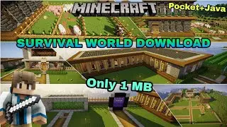 1.20 Best Survival World Download Link And Tour | Minecraft PE And Java Edition #minecraft