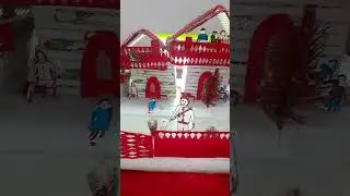 Resort made of cardboard day setting