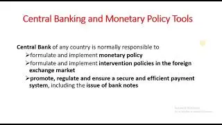 Introduction: Central Banking and Monetary Policy Tools