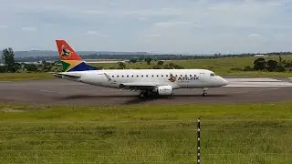 Embraer E 170 LR arrived at Pietermaritzburg Airport from OR Tambo int JHB, runway 16