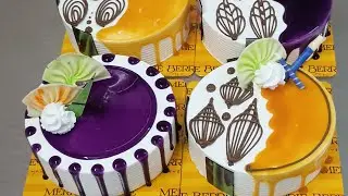Cake Garnish / Chocolate Garnish idea's/ Unique Design chocolate Garnish Tutorial Video 