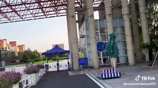 Hangzhou Dianzi University from Main Gate to Playground road.