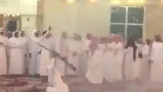 arab crazy dance with gun