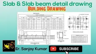 How to read Slab and Slab beam detail drawing by Er Sanjay  #civilengineer#drawing #design #slab