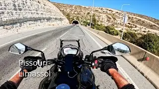 From Pissouri to Limassol | One Shot Highway Ride with Tunnel and Bridges