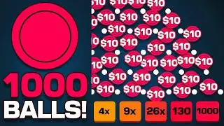 I dropped 10$ balls 1000 times on PLINKO!