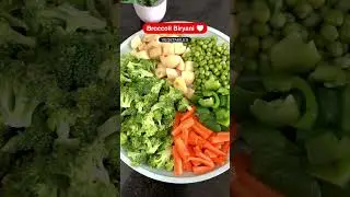 BROCCOLI BIRYANI ki majedaar recipe 😍 #shorts #biryani #broccolibiryani #recipe