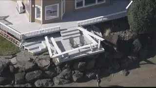 Barge damages waterfront homes in Gig Harbor after driver fell asleep