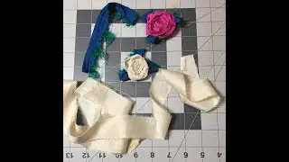 Making a sari silk ribbon flower, part 1