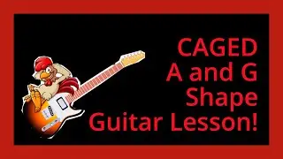 CAGED guitar lesson - A and G shapes/overlapping pentatonics #guitarlesson #cagedsystem