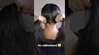 Ponytail hack | How to hide rubberband in ponytail | Hair style girl simple and easy #shorts #pony