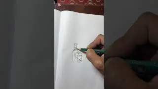 Easy method to draw wine bottles #easydrawing #shorts