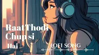 Raat Thodi Chup Si Hai! 💞 | Relaxing Hindi lofi song || AI Generated || (female version) ||#song 
