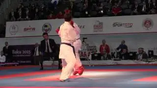 Final Male Kumite +84kg. ERKAN vs BITEVIC. 2015 European Karate Championships 2015