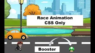 Race Animation Car & Man (Inspired by Mario Game) - CSS Only