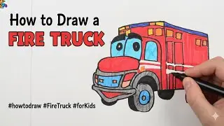 How to draw a Fire Truck