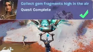 Collect gem fragments high in the air - Fortnite