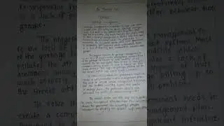 Write an editorial on th topic of garbage management class11 @ Note books