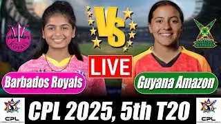 WCPL Score 2025 | Guyana Amazon Warriors W vs Barbados Royals W 4th T20 Score Commentary